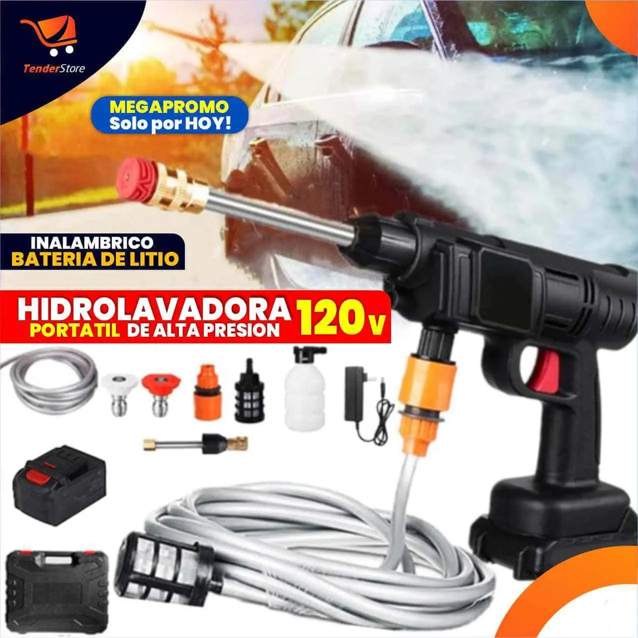 Hidrolavadora Portatil 120V TENDER PRO™🔥